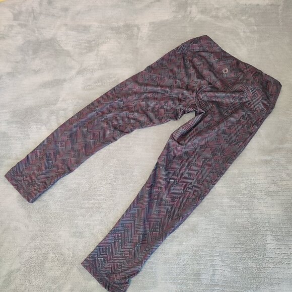 Pro Player Leggings Razzle and Dazzle Geometric Design Wicking Phone Pocket - Picture 13 of 14